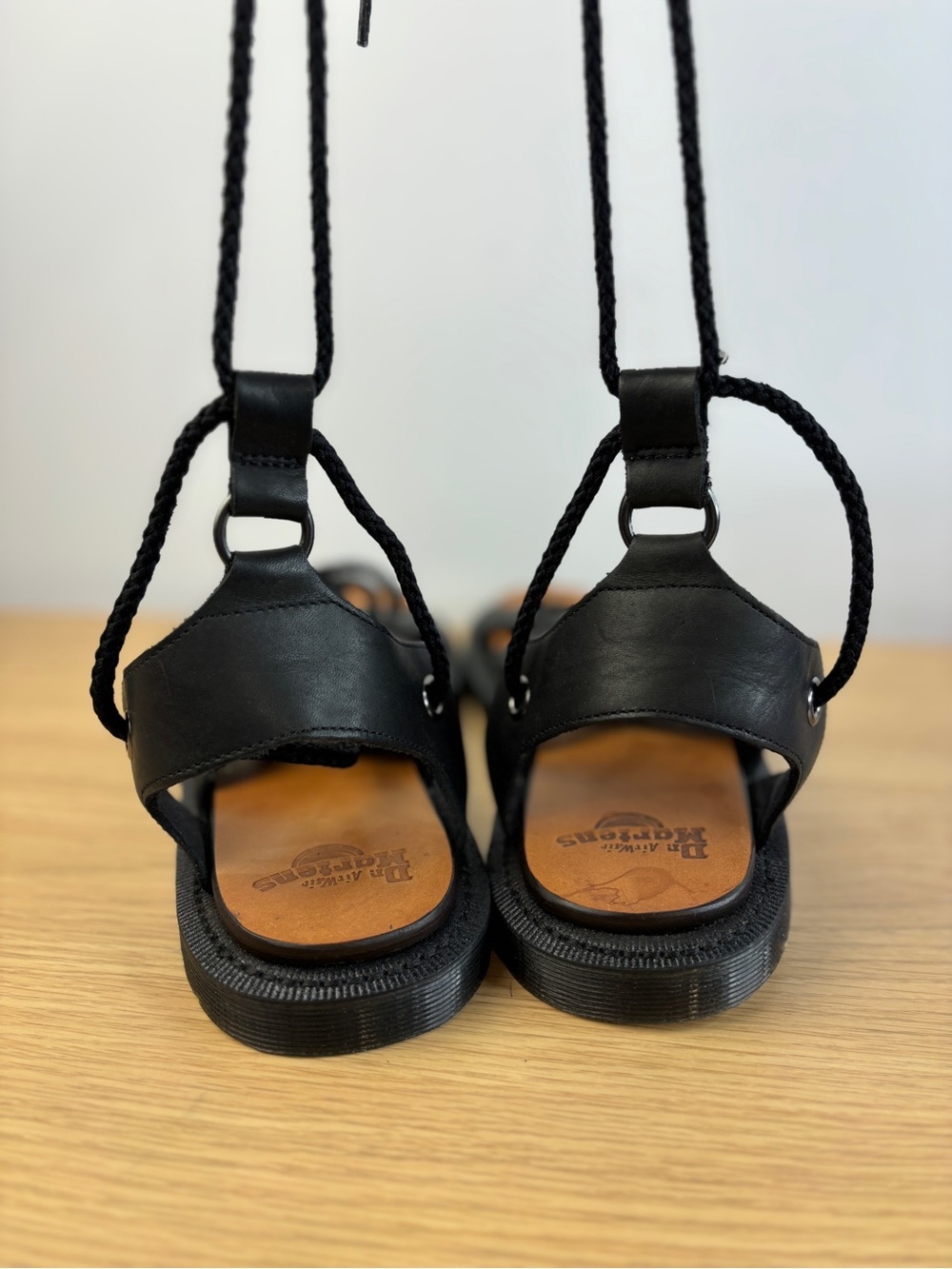Dr. Martens Jasmine Ghillie Black Leather Sandals Woman’s 10 - Picture 5 of 9